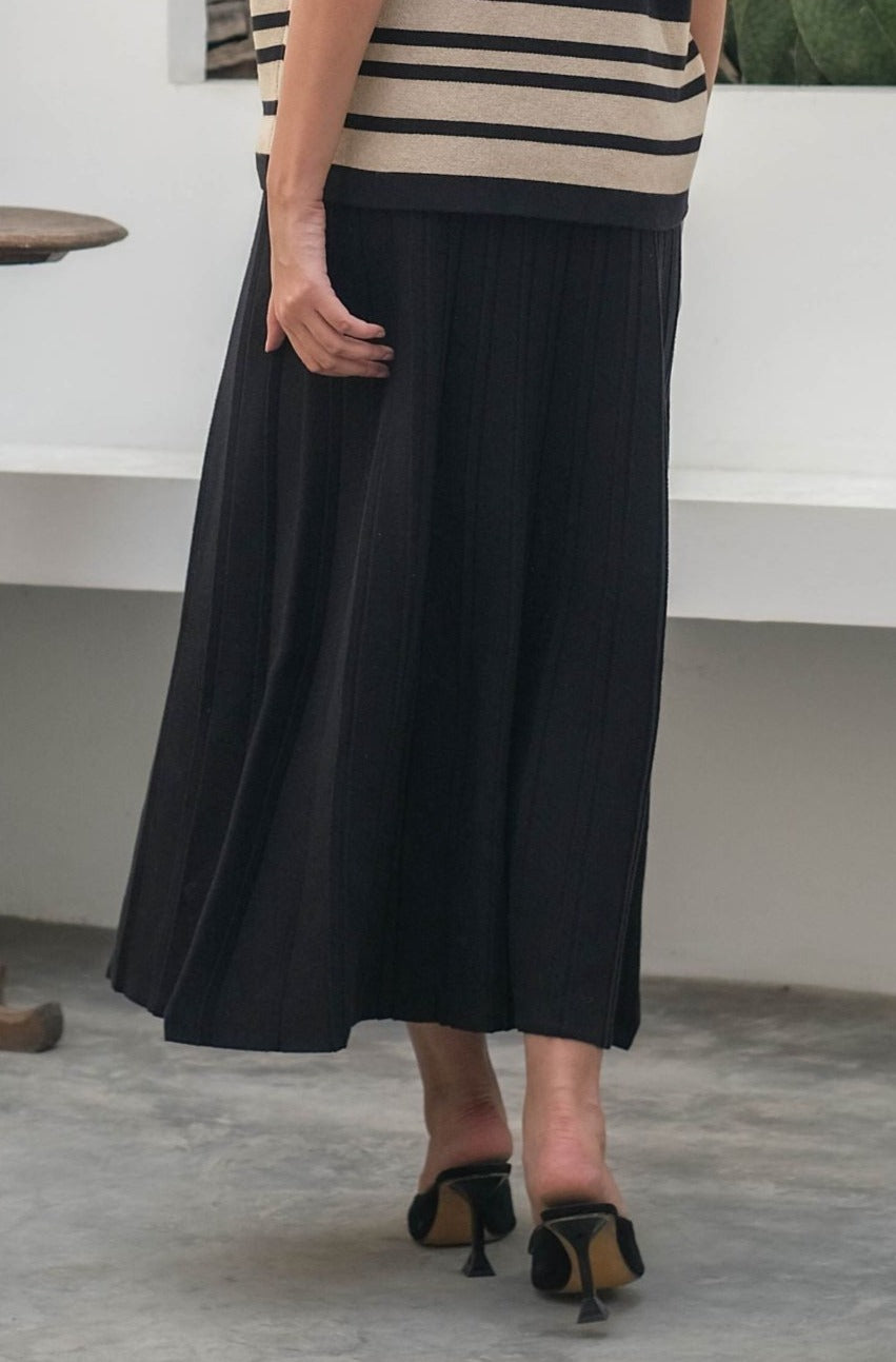 Libby Knitted Skirt Black