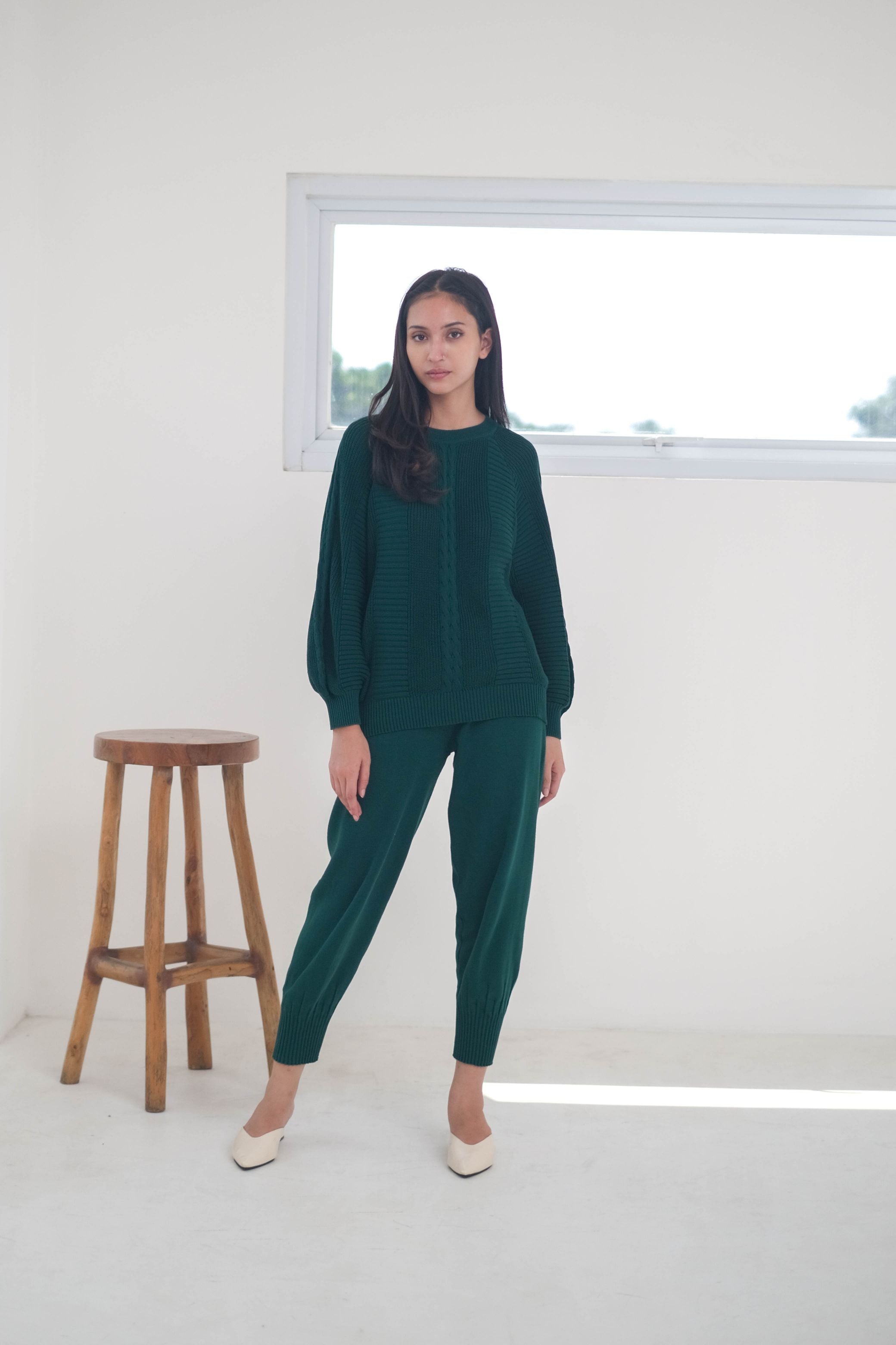 Gail Knitted Outerwear Emerald Green