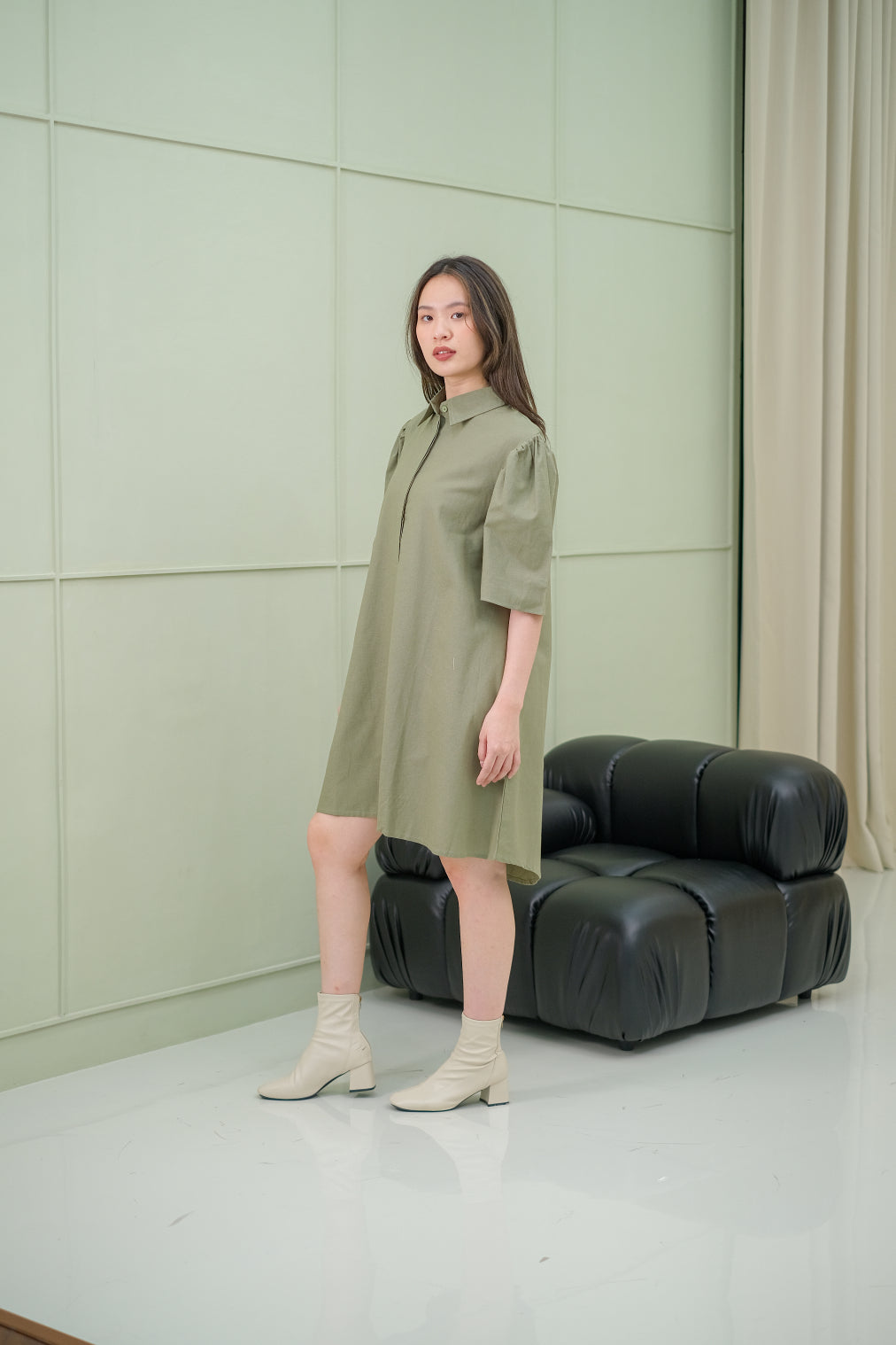 Eginia Linen Midi Dress