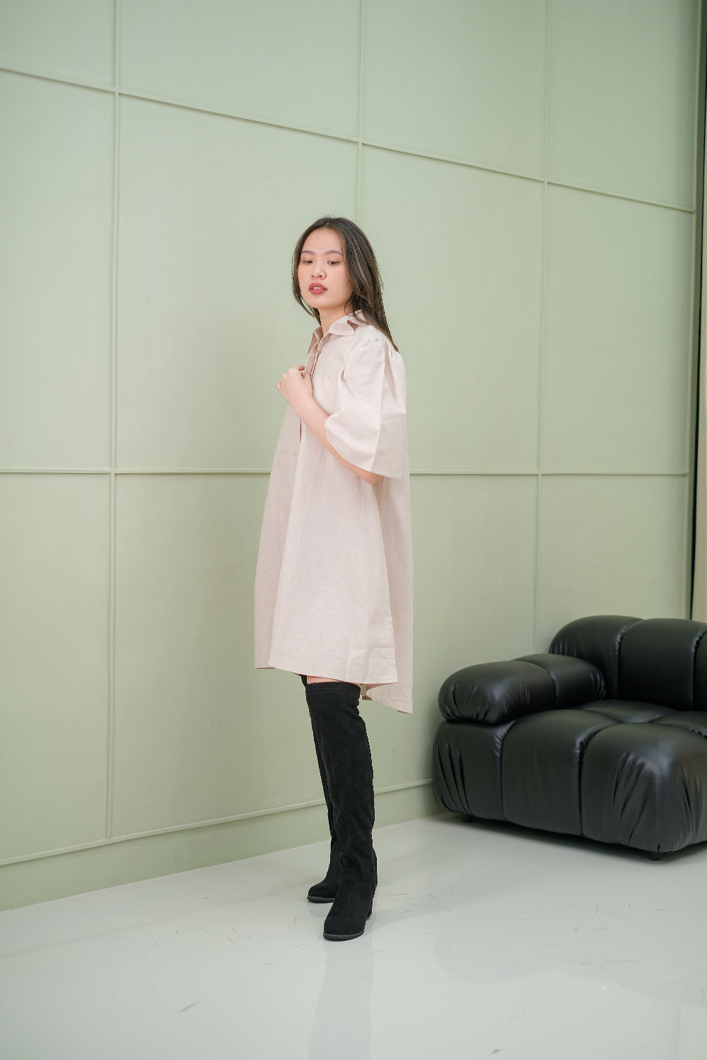 Eginia Linen Midi Dress