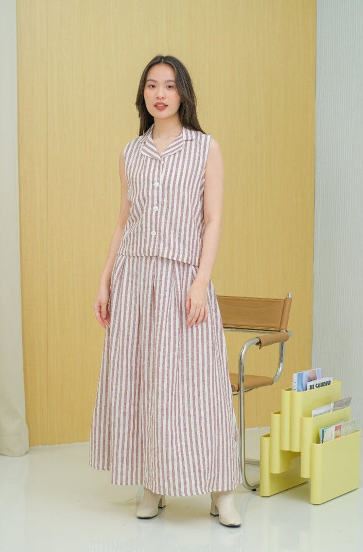 Kanita Linen Set Blouse Skirt