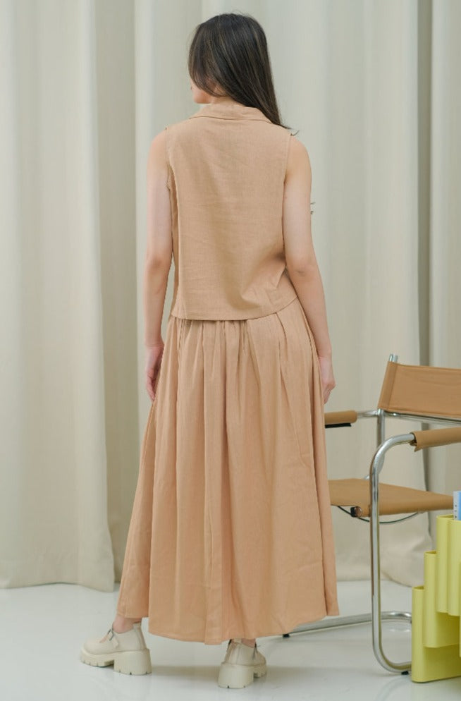 Kanita Linen Set Blouse Skirt