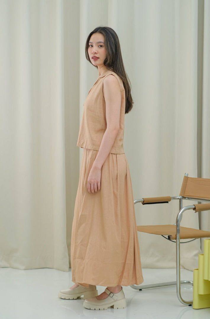 Kanita Linen Set Blouse Skirt