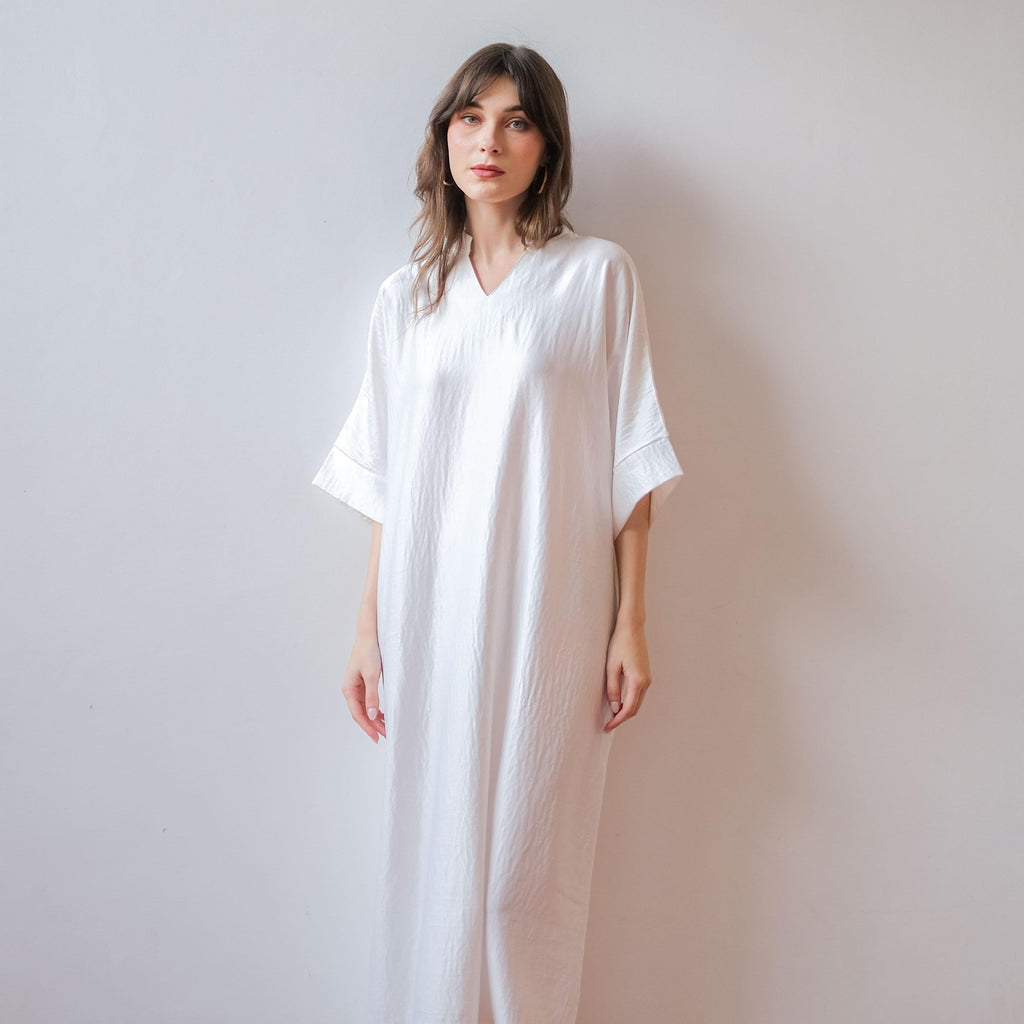 Asiro Zelmira Dress Linen Cotton Korea Gamis Panjang Wanita Gamis Session Ramadhan Baju Lebaran 2026 Kaftan Bukber Terbaru Abaya Polos