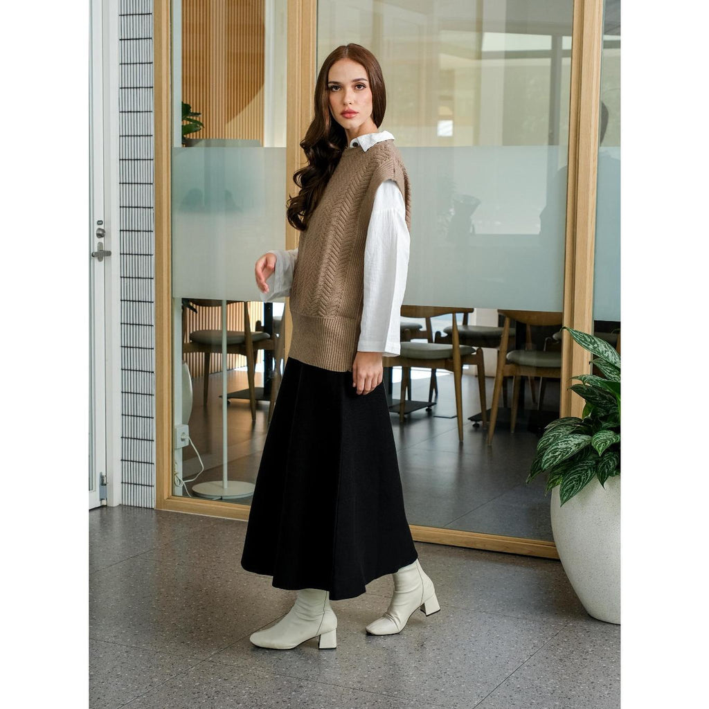 Asiro Zahra Top Knitted Outerwear Pakaian Atasan Wanita