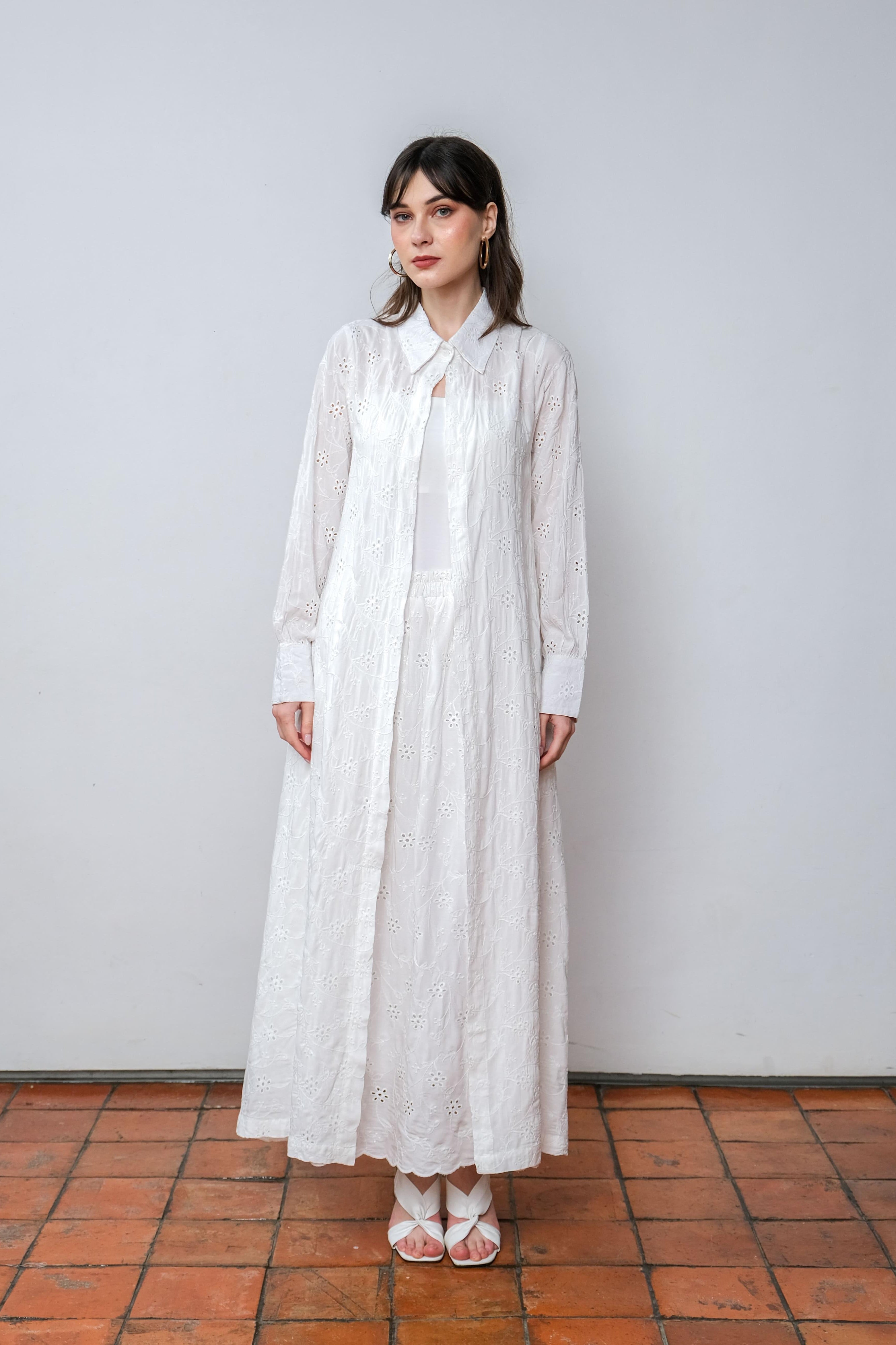 Asiro Jennaira Dress Cotton Bordir Gaun Wanita