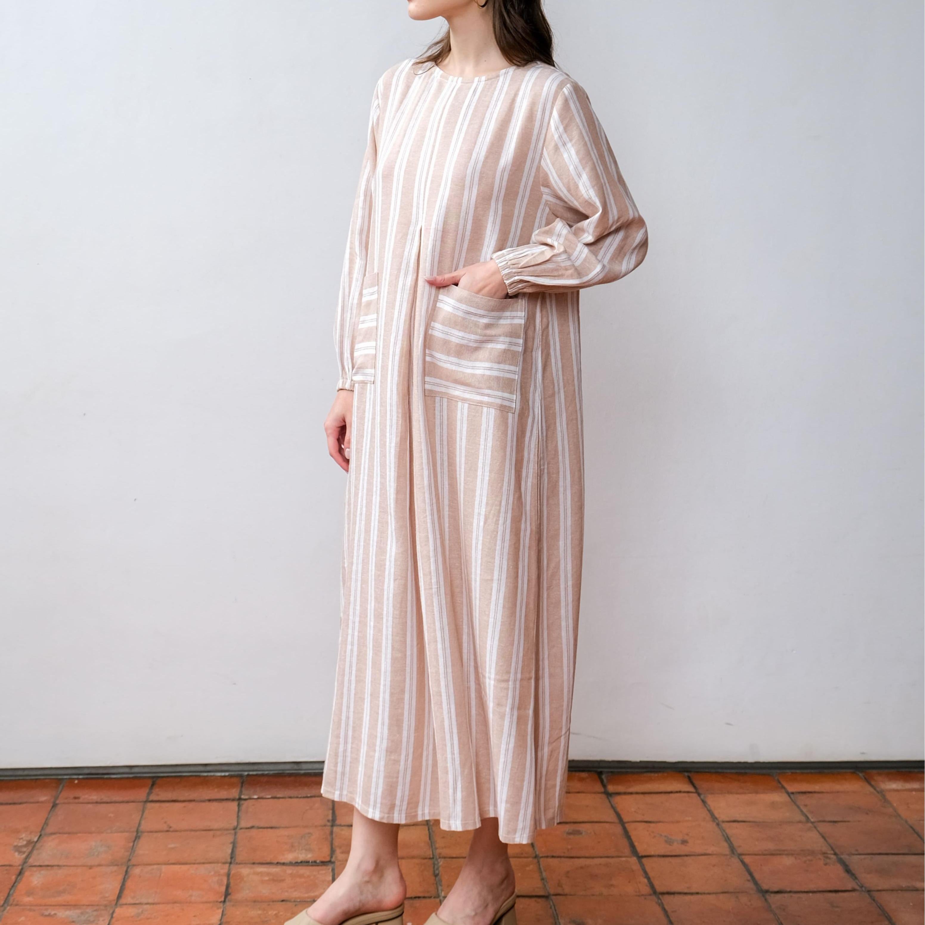 Asiro Wilda Linen Dress Gaun Wanita Gamis Panjang Wanita Gamis Session Ramadhan Baju Lebaran 2026 Kaftan Bukber Terbaru Abaya Polos