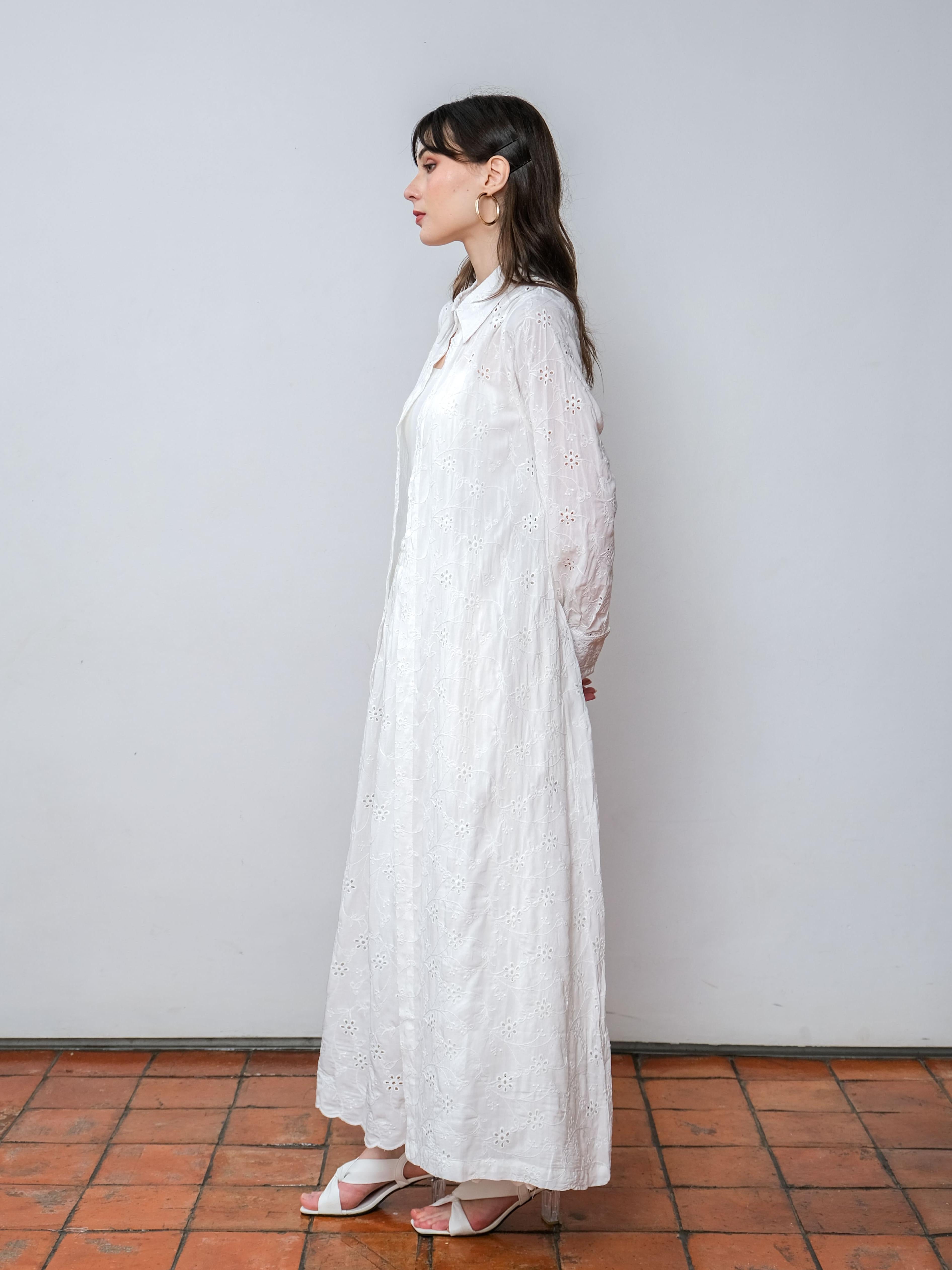 Asiro Jennaira Dress Cotton Bordir Gaun Wanita