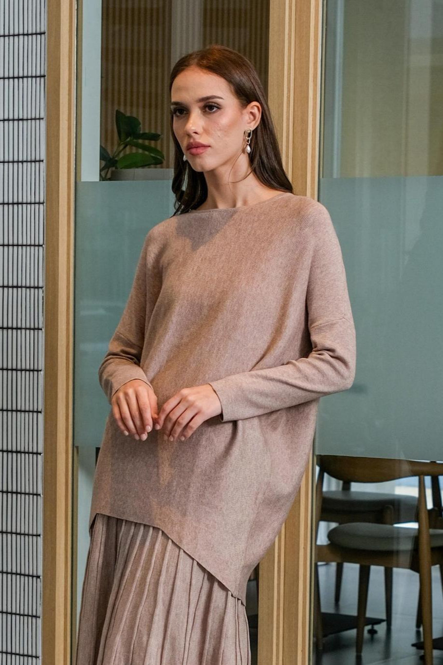 Asiro Minara Top Knitted Pakaian Atasan Wanita