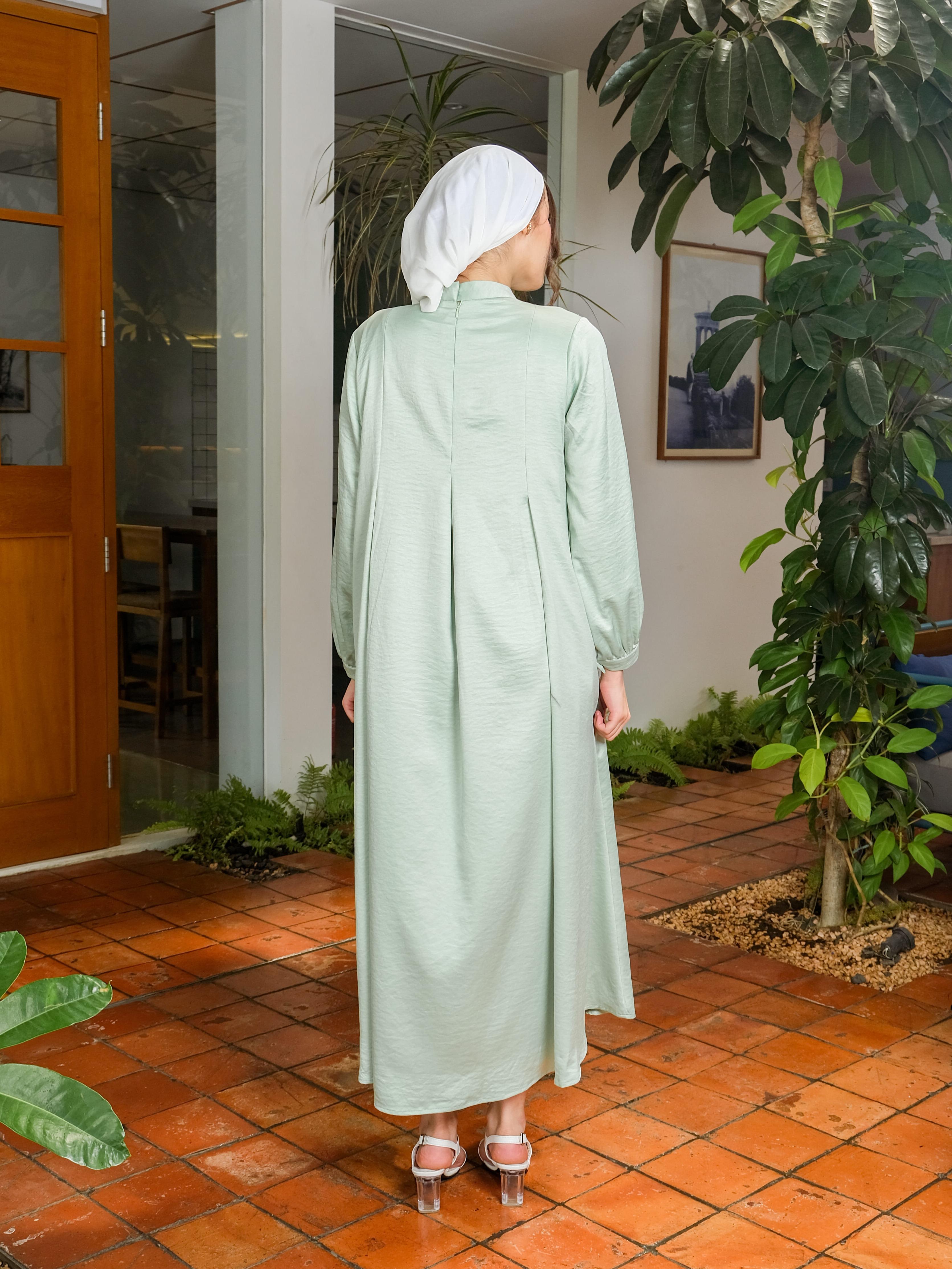 Asiro Najwa Cotton Flowy Dress Gaun Wanita Gamis Panjang Wanita Gamis Session Ramadhan Baju Lebaran 2026 Abaya Polos