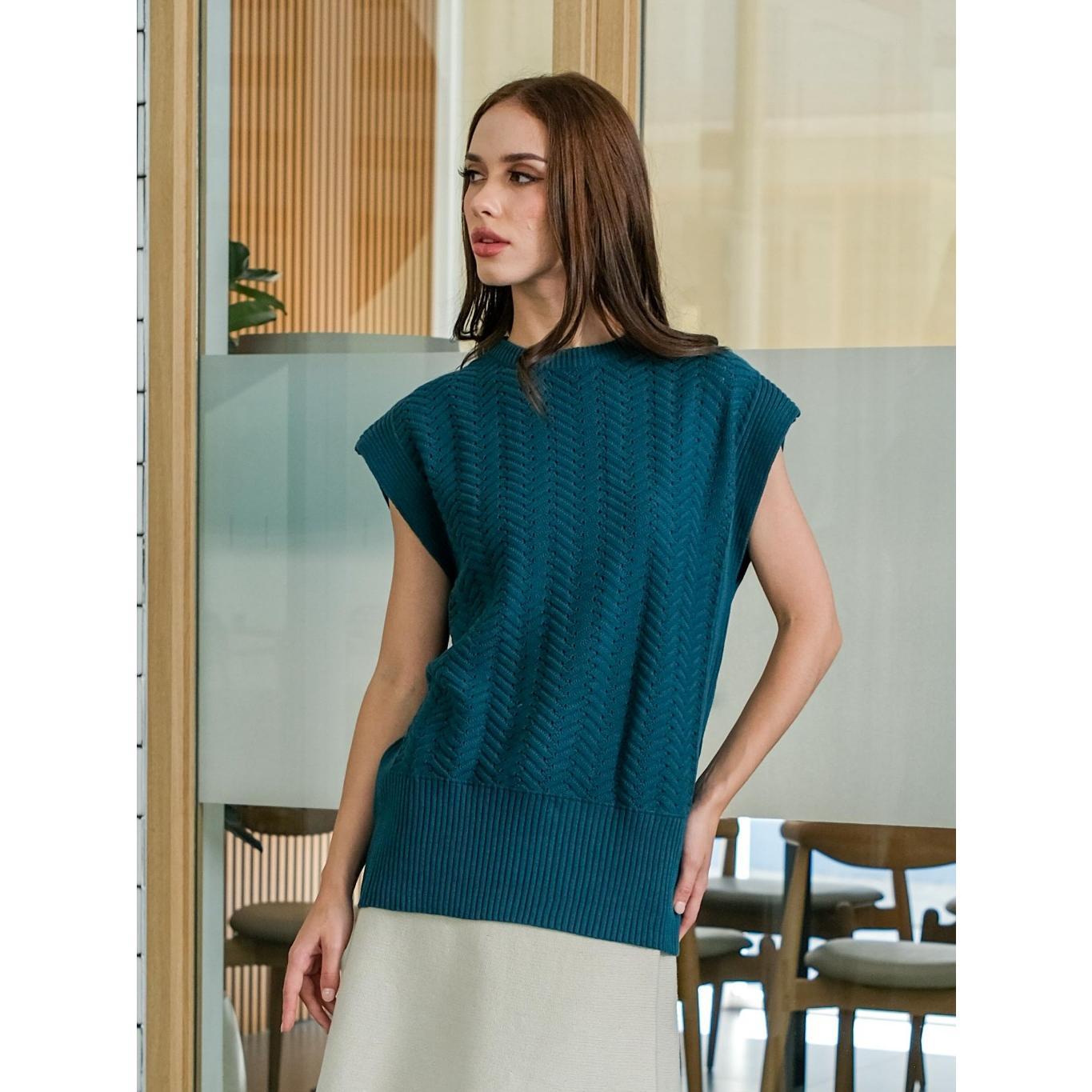 Asiro Zahra Top Knitted Outerwear Pakaian Atasan Wanita
