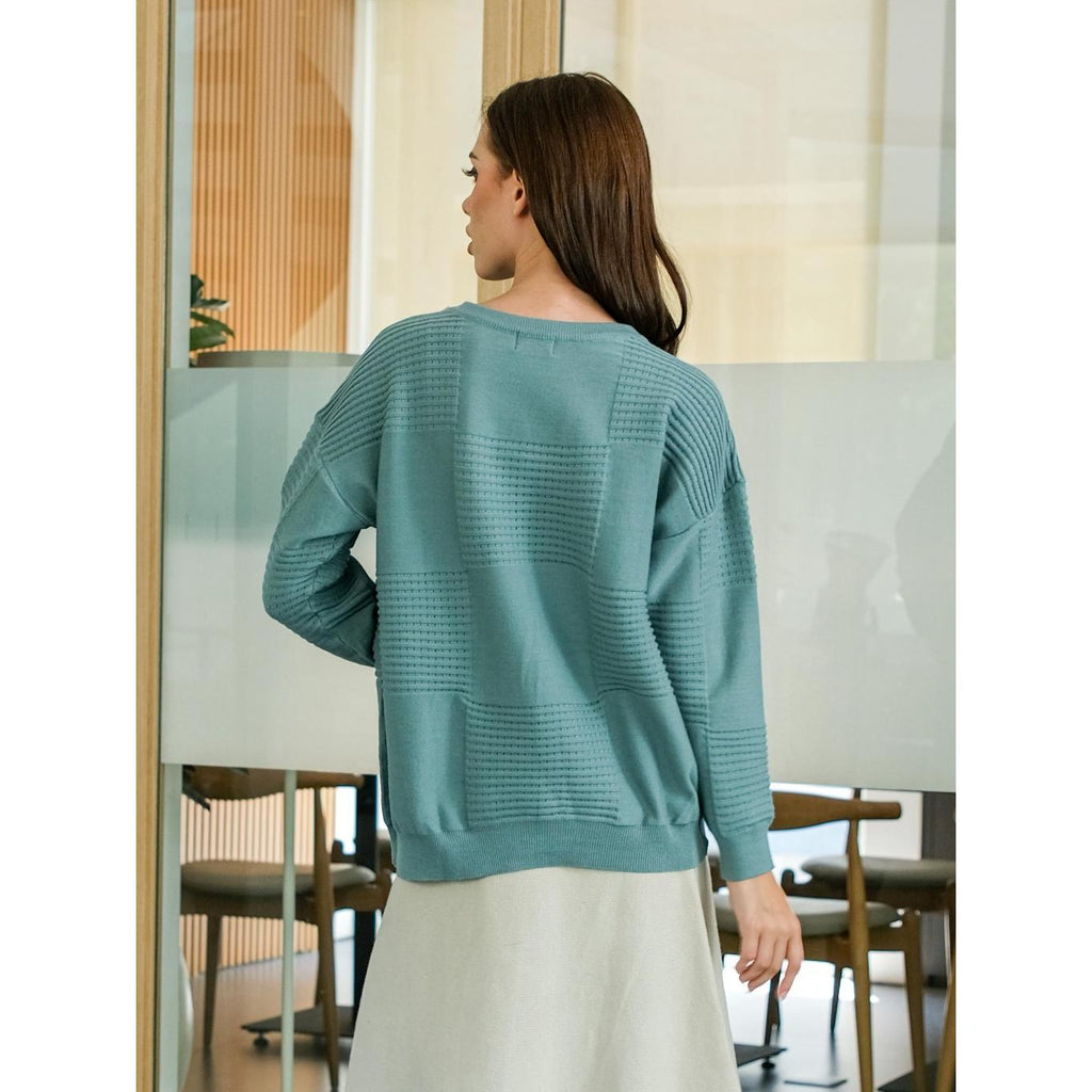 Asiro Mevi Top Knitted Outerwear Pakaian Atasan Wanita