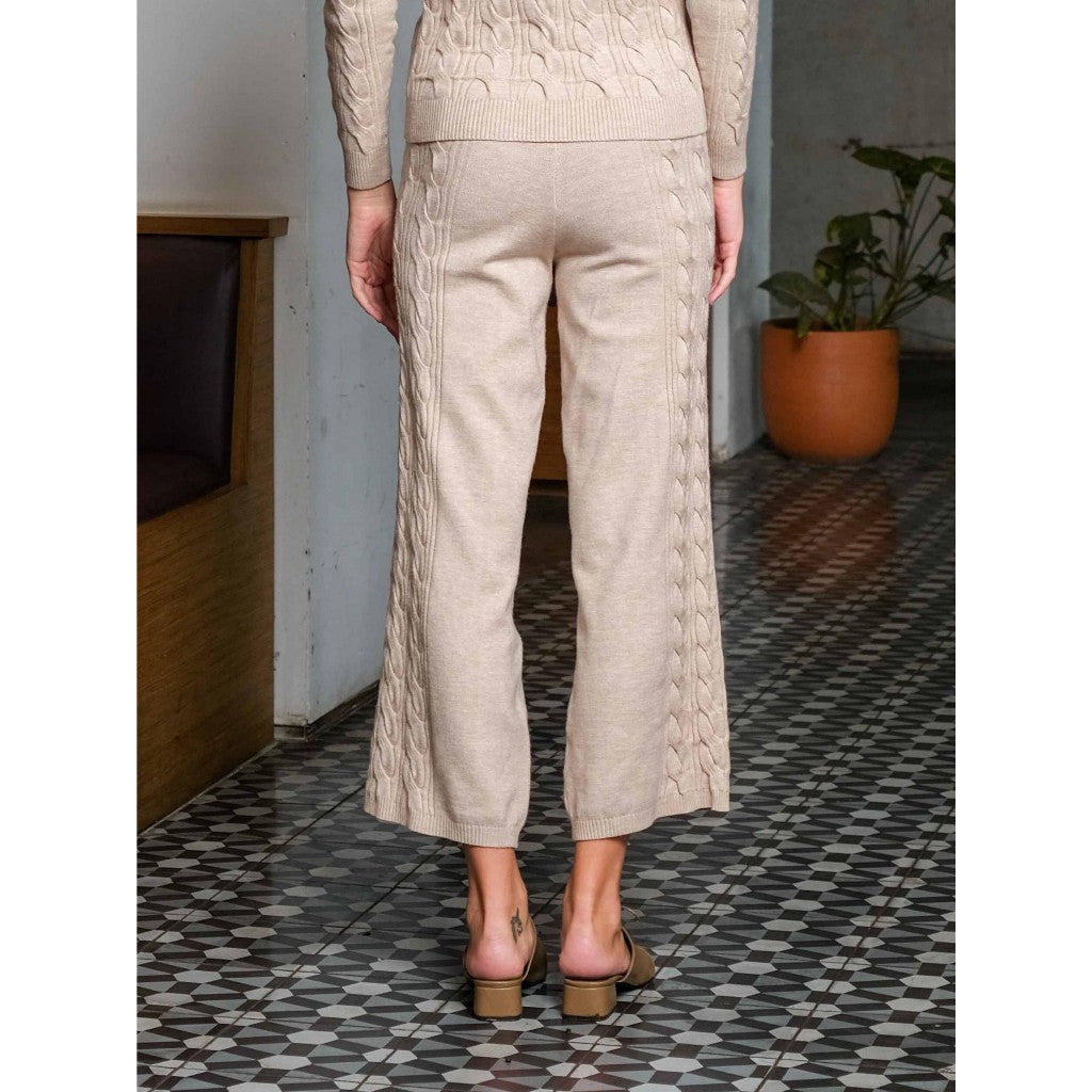 Asiro Nerva Blouse Knitted Kei Pants Knitted Set Wanita