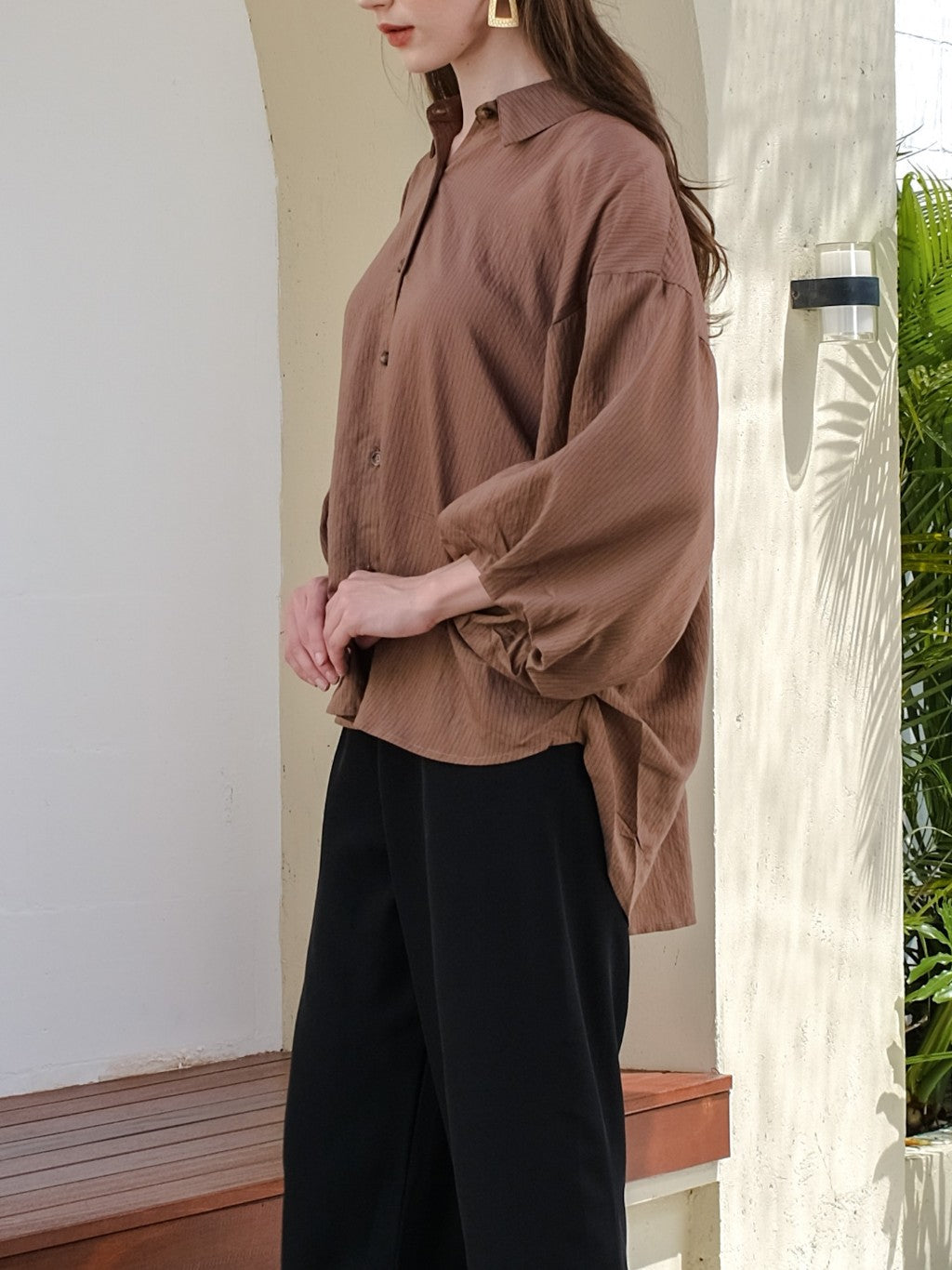 Asiro Zee Blouse Stripe Kemeja Polycotton Atasan Wanita