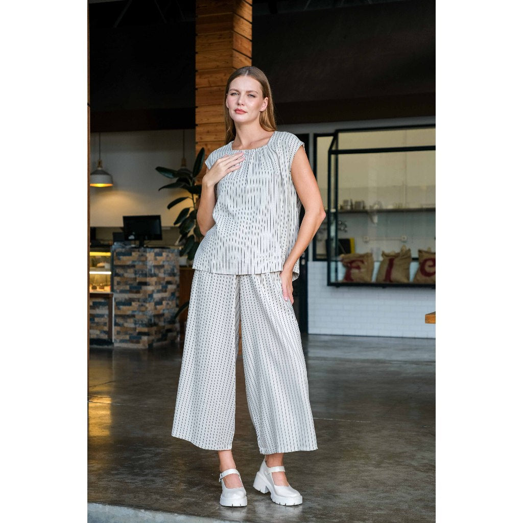 Asiro Briza Set Linen Setelan Wanita Stripe