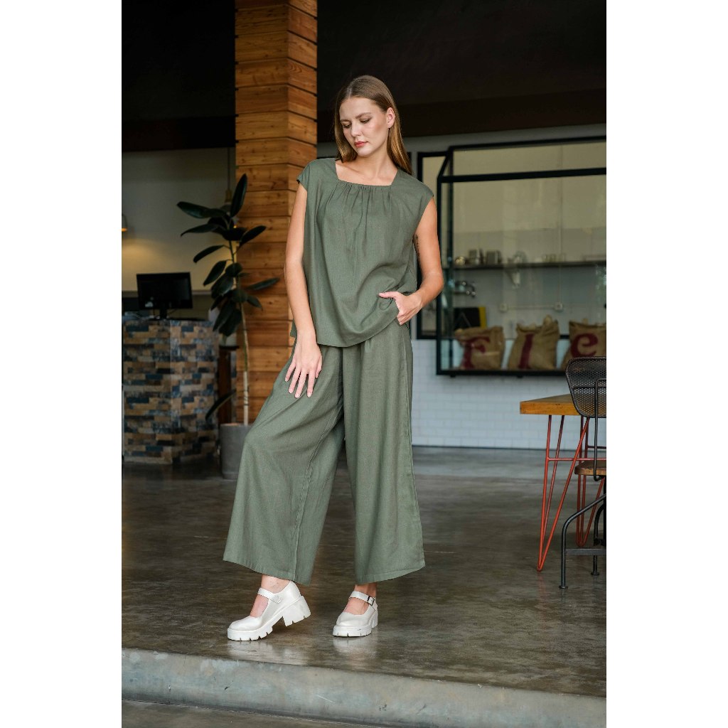 Asiro Briza Set Linen Setelan Wanita Stripe