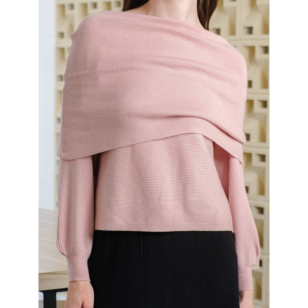 Asiro Audy Blouse Knitt Premium Top Atasan Sabrina Lengan Panjang