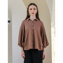 Load image into Gallery viewer, Asiro Zee Blouse Stripe Kemeja Polycotton Atasan Wanita
