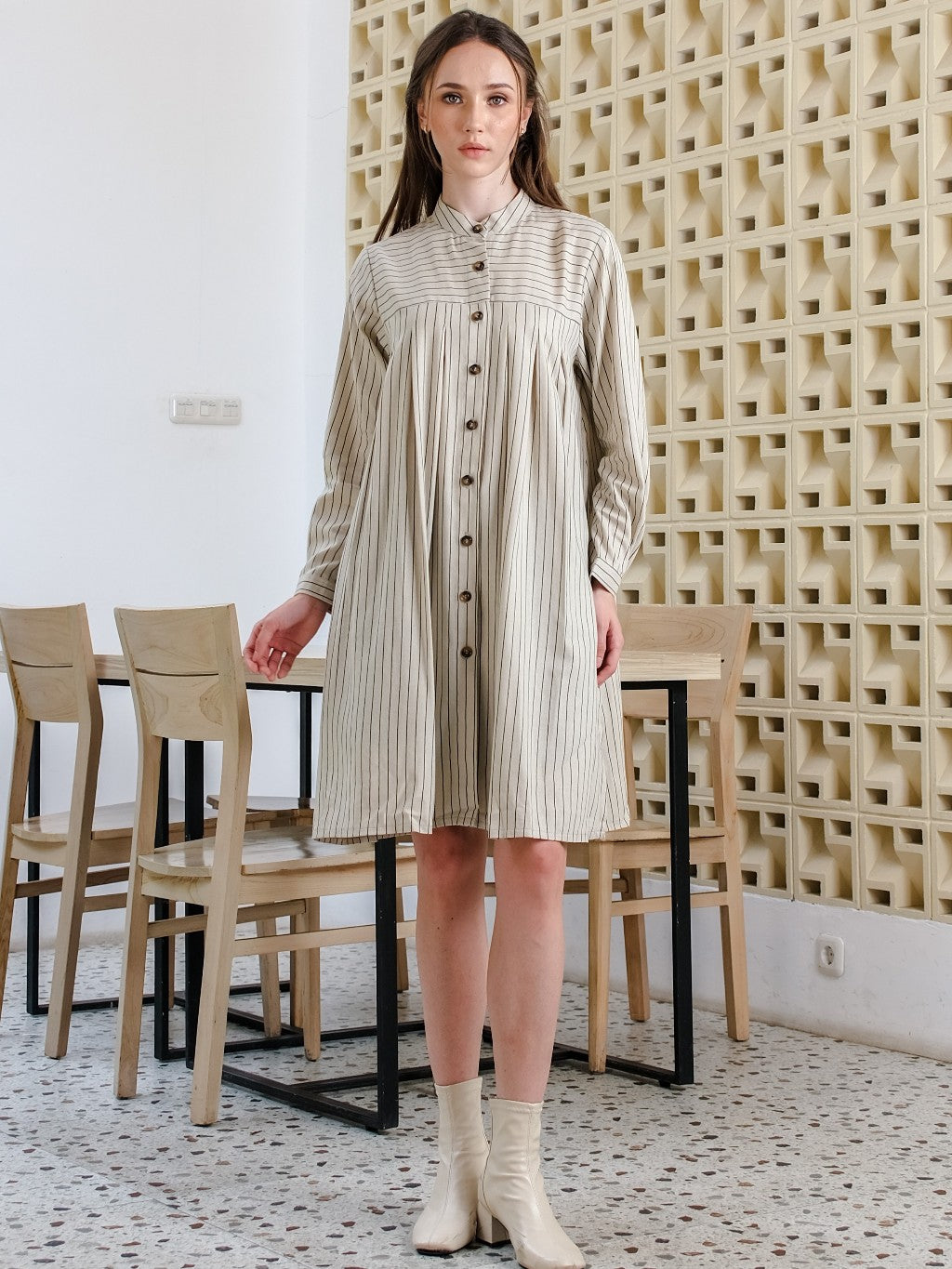 Asiro Emmy Linen Midi Dress