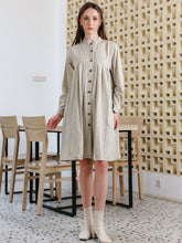 Load image into Gallery viewer, Asiro Emmy Linen Midi Dress Gaun Wanita Lengan Panjang
