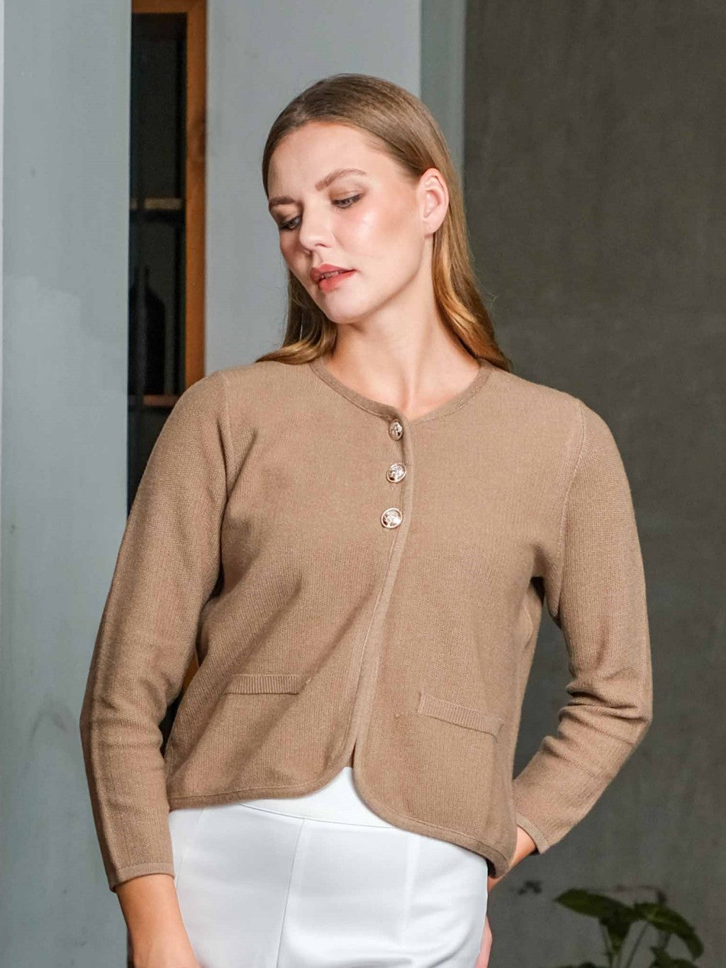 Asiro Terra Knitt Outerwear Knitwear Atasan Wanita