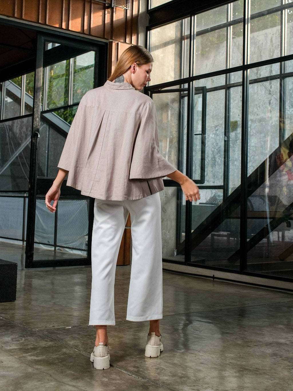 Asiro Kyo Linen Blouse Kemeja Atasan Wanita