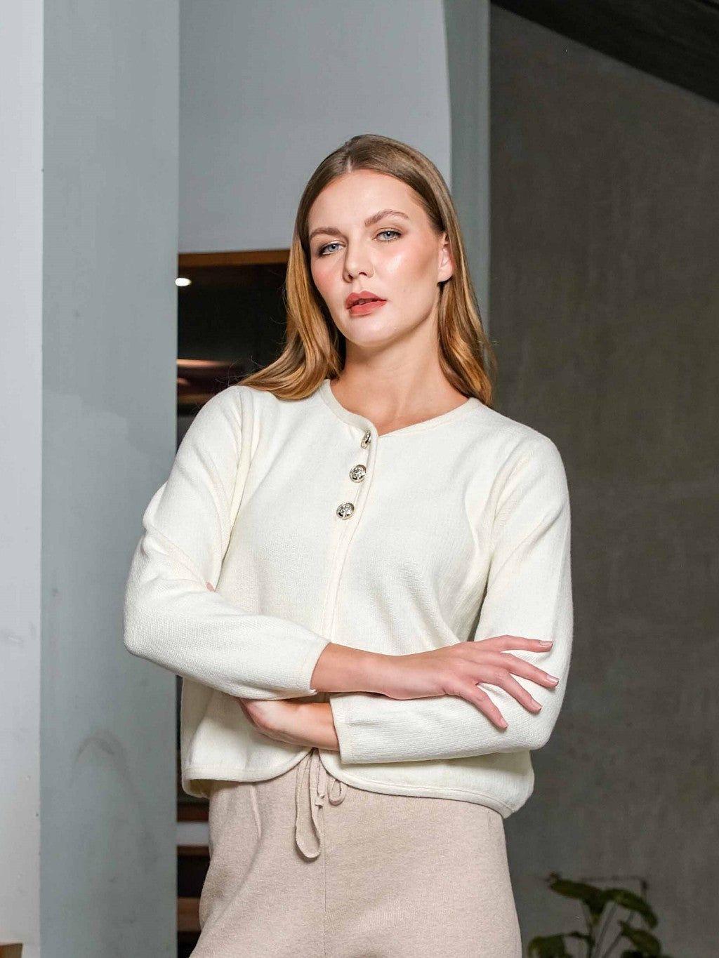 Asiro Terra Knitt Outerwear Knitwear Atasan Wanita