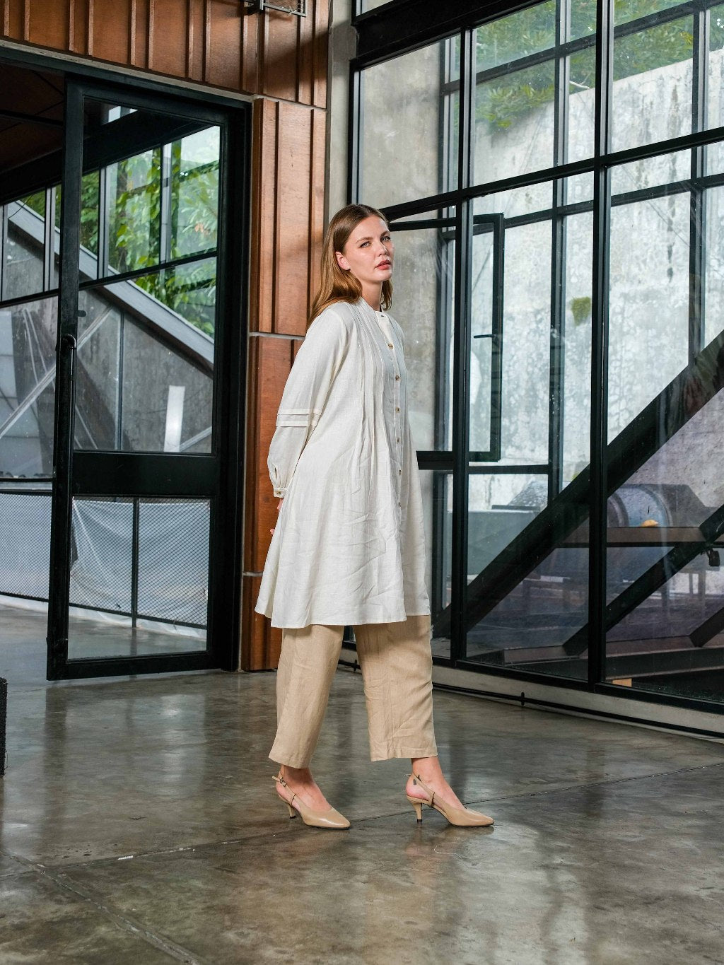 Asiro Poppy Top Blouse Linen Pakaian Atasan Wanita