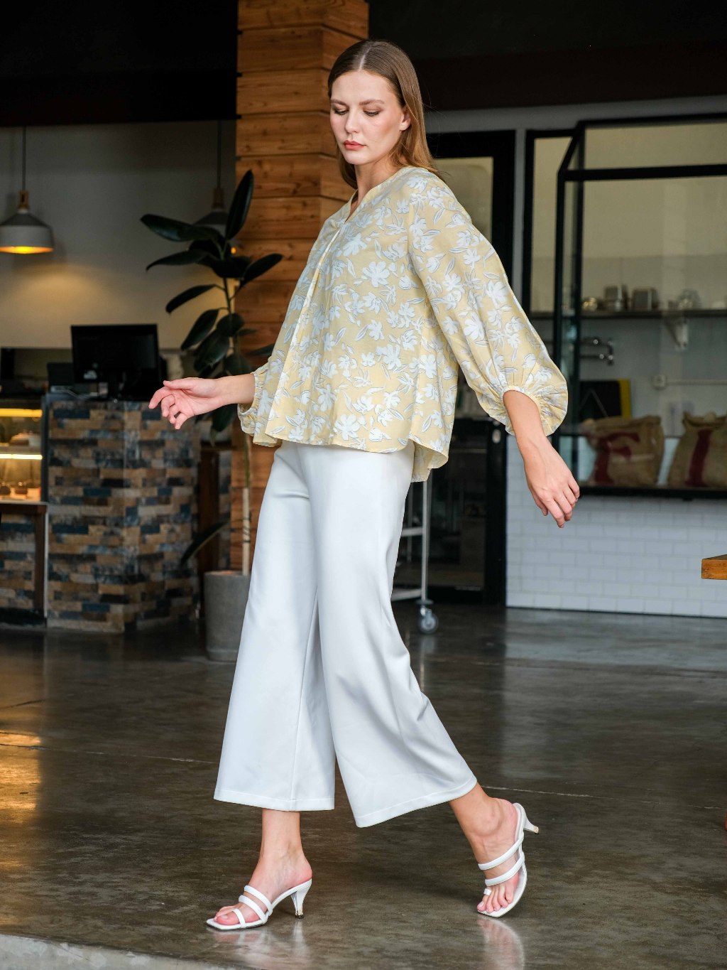 Asiro Ulina Linen Blouse Atasan Pakaian Wanita Lengan Panjang