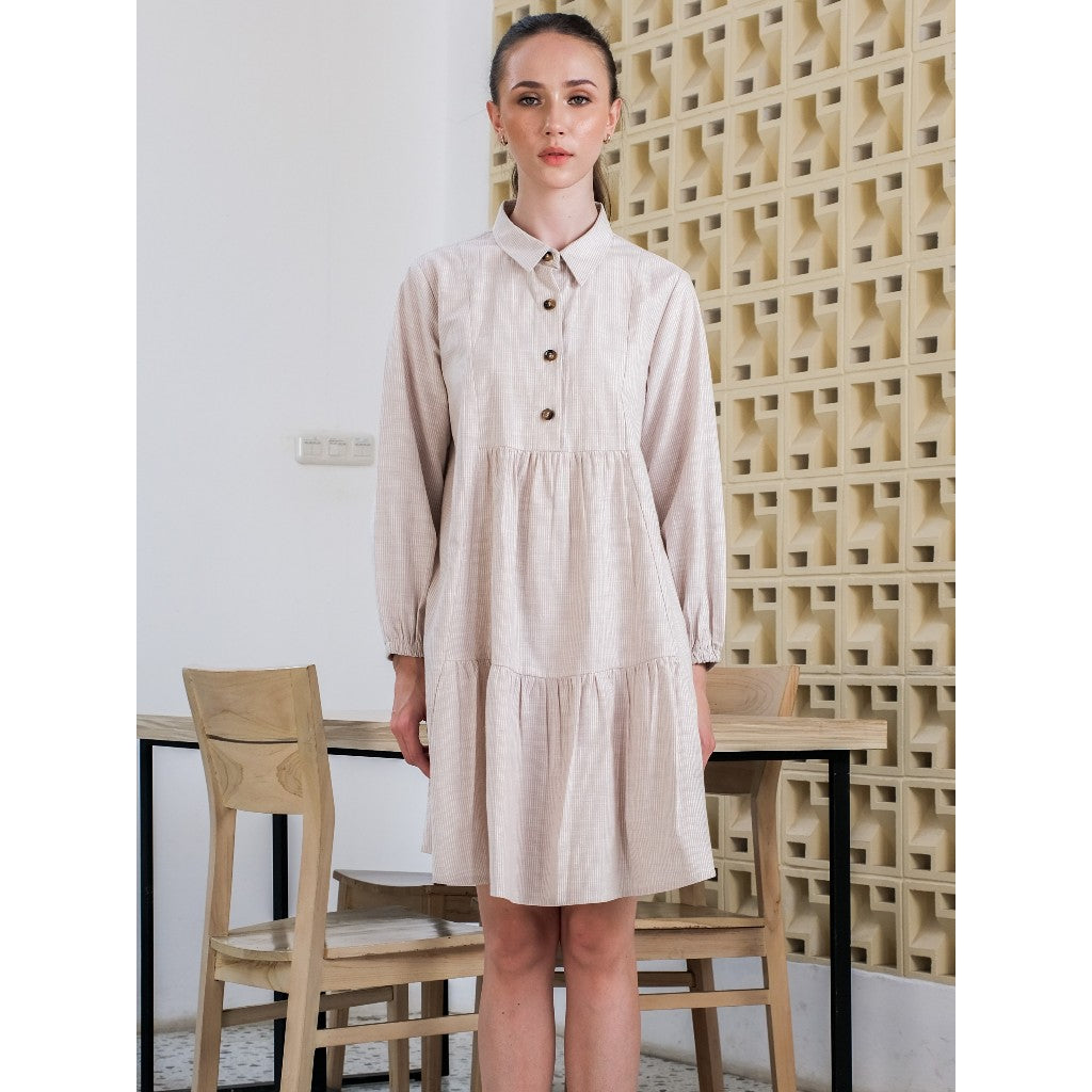 Asiro Irene Top Linen Dress Gaun Wanita