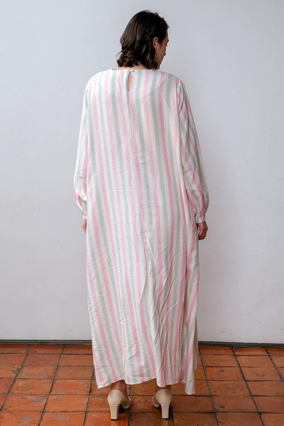 Asiro Afifa Linen Dress Gaun Gamis Panjang Wanita Gamis Session Ramadhan Baju Lebaran 2026 Kaftan Bukber Terbaru Abaya Polos