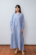 Asiro Afifa Linen Dress Gaun Gamis Panjang Wanita Gamis Session Ramadhan Baju Lebaran 2026 Kaftan Bukber Terbaru Abaya Polos