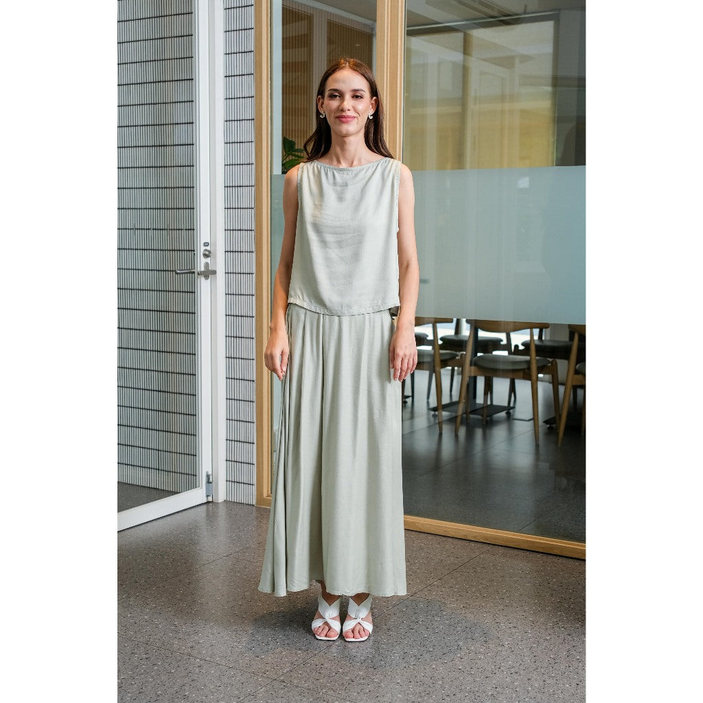 Asiro Piper One Set Poly Cotton Set Pakaian Wanita Tanpa Lengan