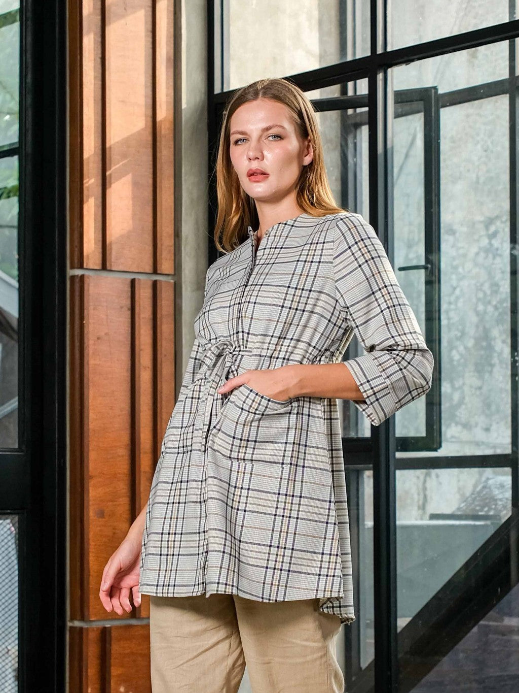Asiro Isabel Top Blouse Woolstretch Pakaian Atasan Wanita