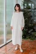 Asiro Ermina Linen Dress Gaun Gamis Panjang Wanita Gamis Session Ramadhan Baju Lebaran 2026 Kaftan Bukber Terbaru Abaya Polos