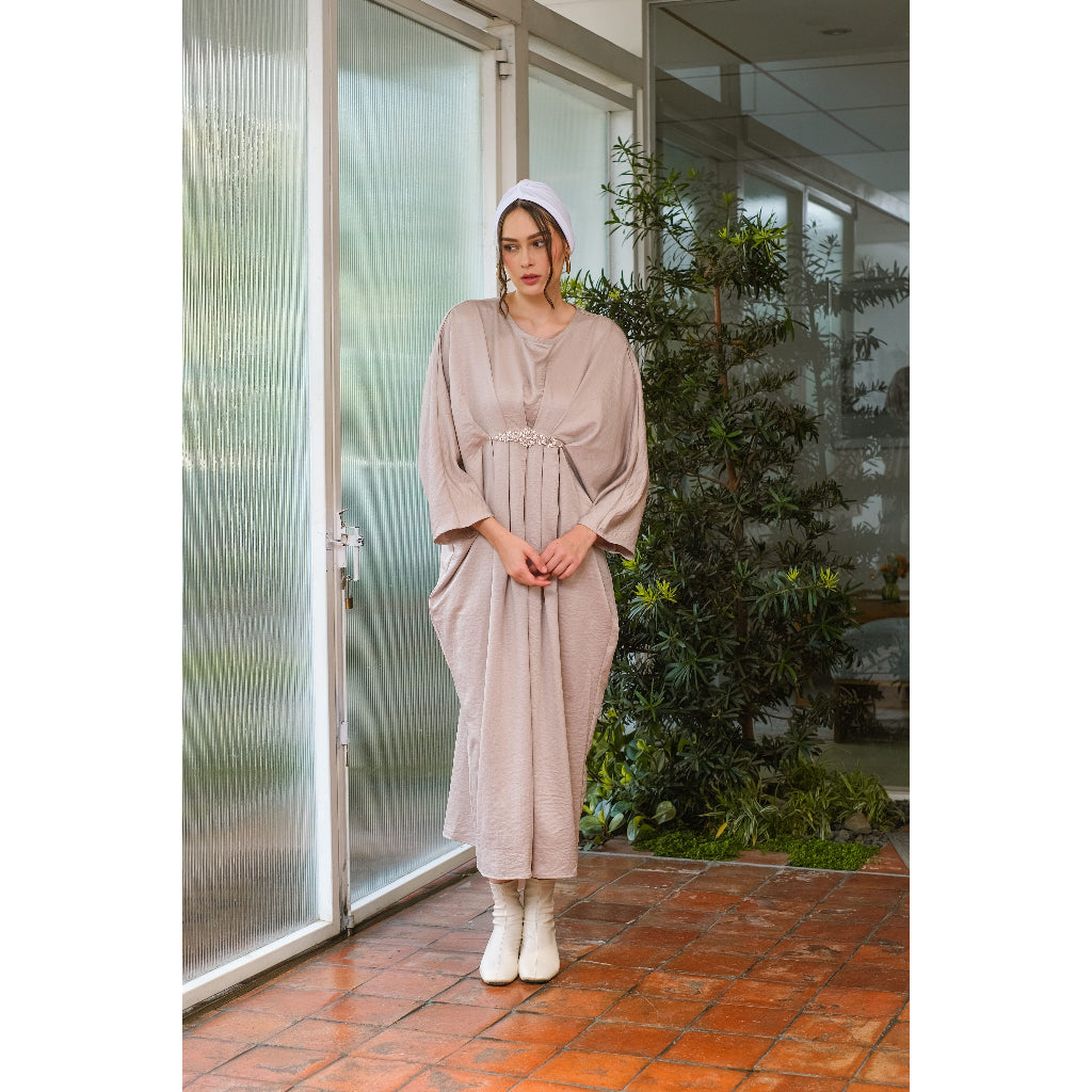 Asiro Samara Cotton Flowy Dress Gaun Gamis Panjang Lembut Katun Wanita Gamis Session Ramadhan Baju Lebaran 2026 Kaftan Bukber Terbaru Abaya Polos