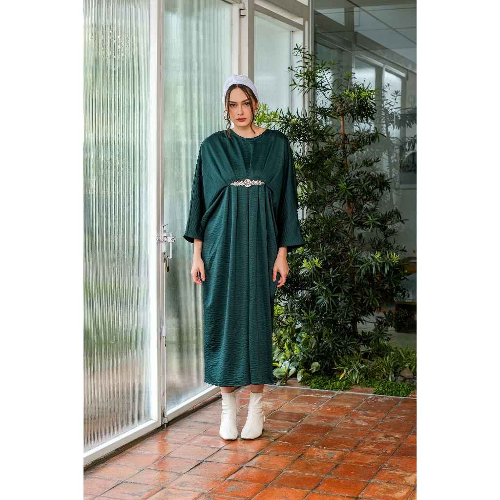 Asiro Samara Cotton Flowy Dress Gaun Gamis Panjang Lembut Katun Wanita Gamis Session Ramadhan Baju Lebaran 2026 Kaftan Bukber Terbaru Abaya Polos
