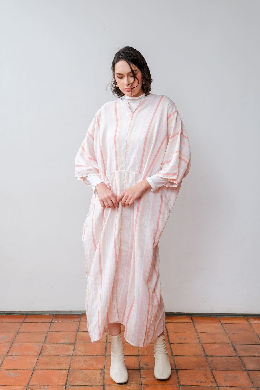 Asiro Isvara Linen Dress Gaun Gamis Panjang Wanita Gamis Session Ramadhan Baju Lebaran 2026 Kaftan Bukber Terbaru Abaya Polos