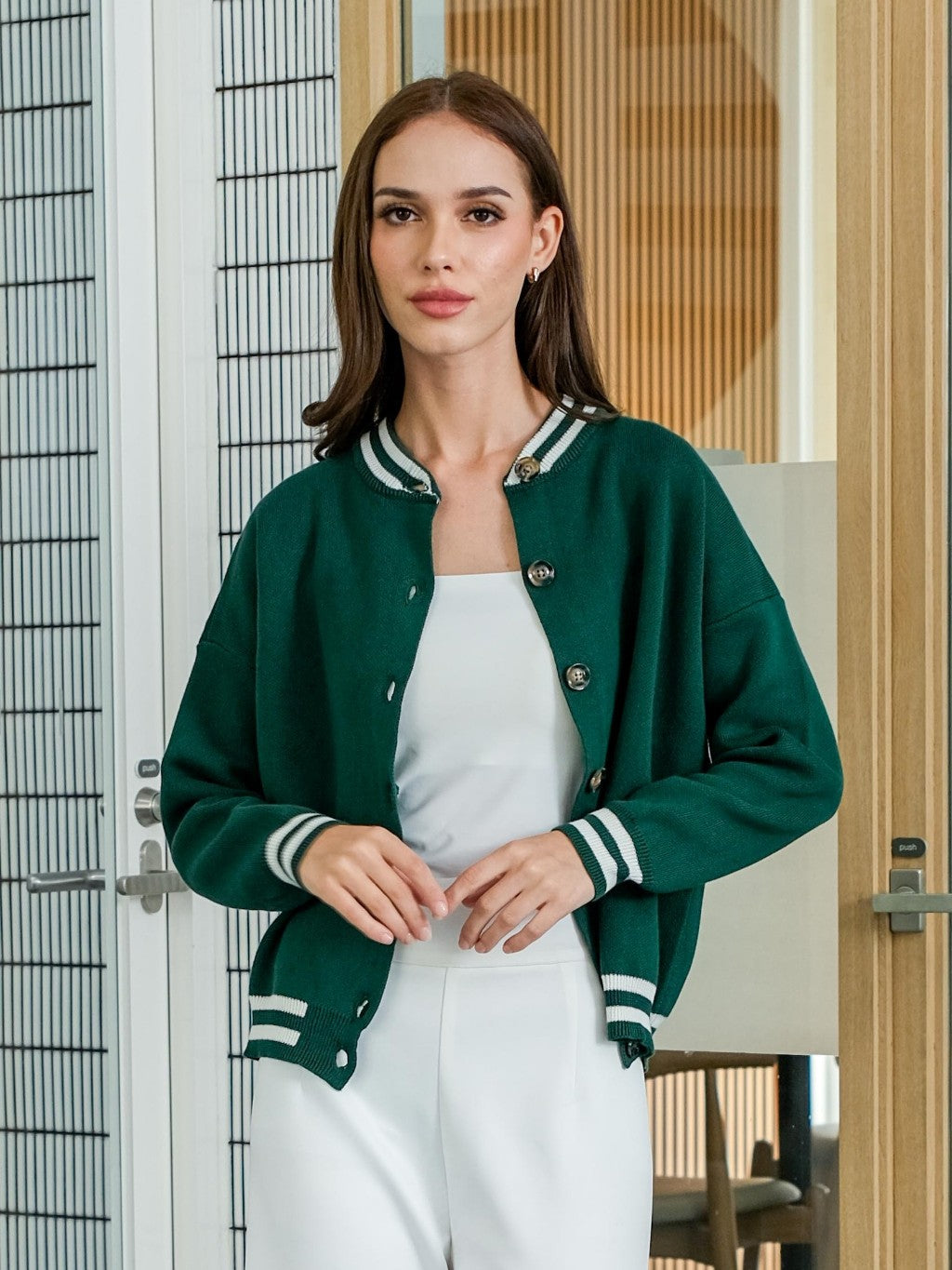 Asiro Faye Knitted Outerwear Rajut Sweater Kancing Lengan Panjang