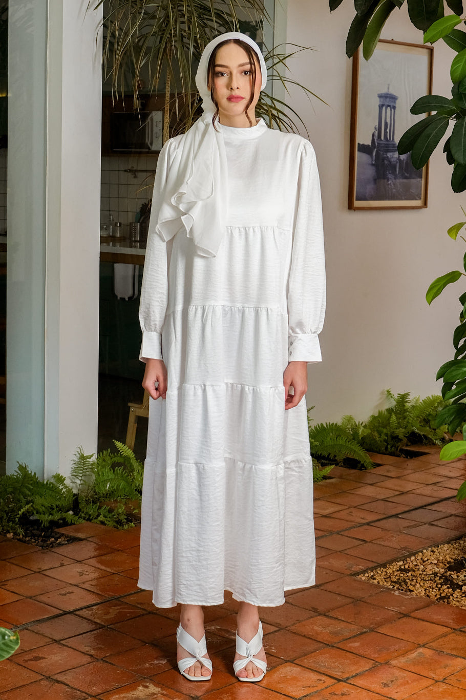 Asiro Racela Cotton Flowy Dress Gaun Gamis Panjang Lembut Katun Wanita Gamis Session Ramadhan Baju Lebaran 2026 Kaftan Bukber Terbaru Abaya Polos