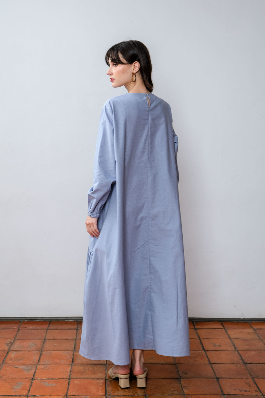 Asiro Afifa Linen Dress Gaun Gamis Panjang Wanita Gamis Session Ramadhan Baju Lebaran 2026 Kaftan Bukber Terbaru Abaya Polos