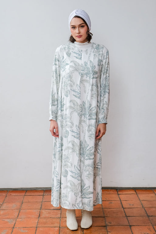 Asiro Naula Linen Dress Gaun Gamis Panjang Wanita Gamis Session Ramadhan Baju Lebaran 2026 Kaftan Bukber Terbaru Abaya Polos