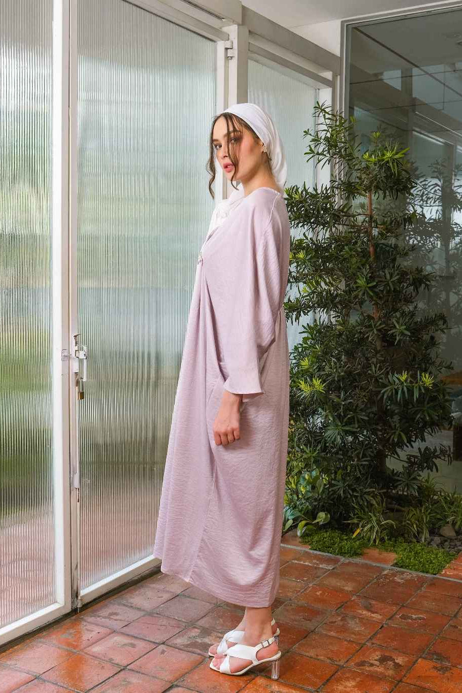 Asiro Samara Cotton Flowy Dress Gaun Gamis Panjang Lembut Katun Wanita Gamis Session Ramadhan Baju Lebaran 2026 Kaftan Bukber Terbaru Abaya Polos