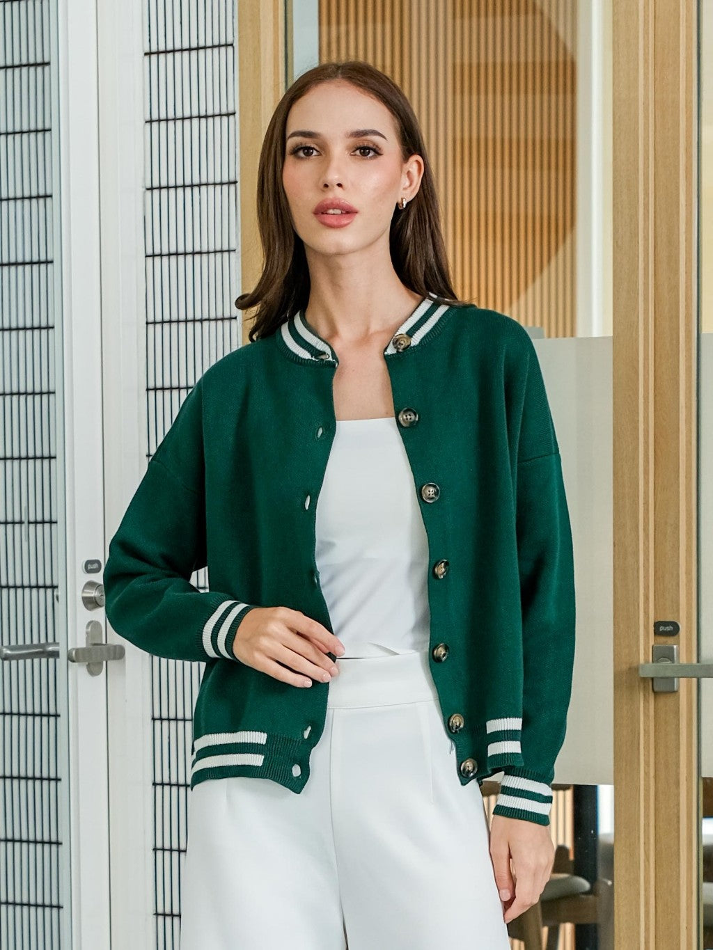 Asiro Faye Knitted Outerwear Rajut Sweater Kancing Lengan Panjang