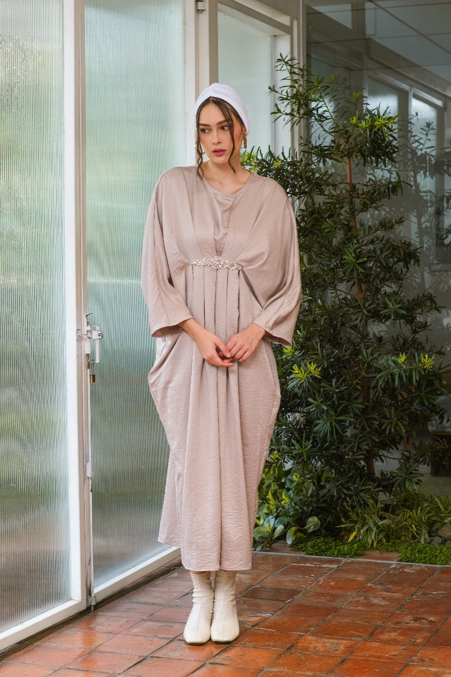 Asiro Samara Cotton Flowy Dress Gaun Gamis Panjang Lembut Katun Wanita Gamis Session Ramadhan Baju Lebaran 2026 Kaftan Bukber Terbaru Abaya Polos