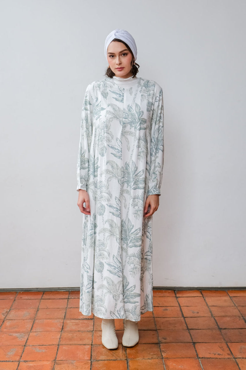Asiro Naula Linen Dress Gaun Gamis Panjang Wanita Gamis Session Ramadhan Baju Lebaran 2026 Kaftan Bukber Terbaru Abaya Polos