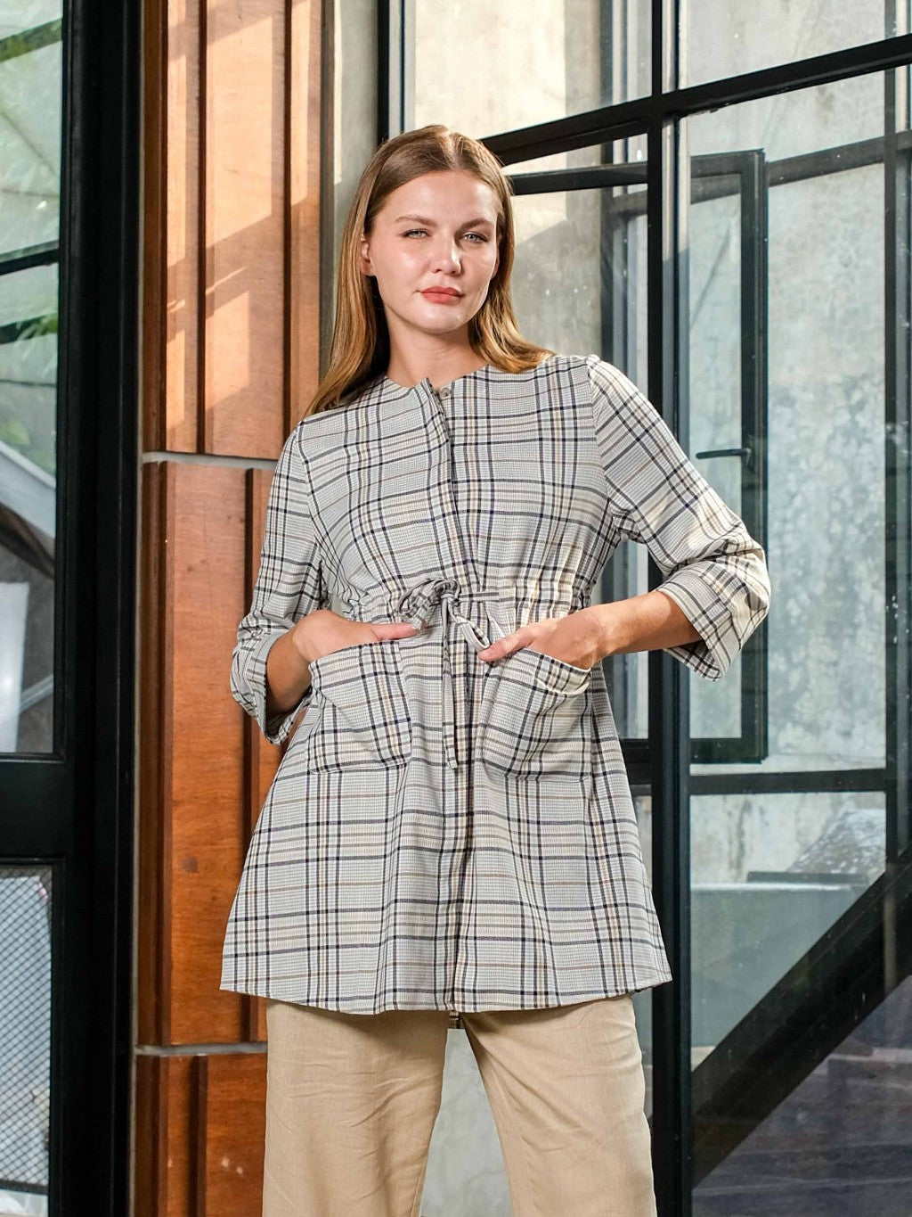 Asiro Isabel Top Blouse Woolstretch Pakaian Atasan Wanita