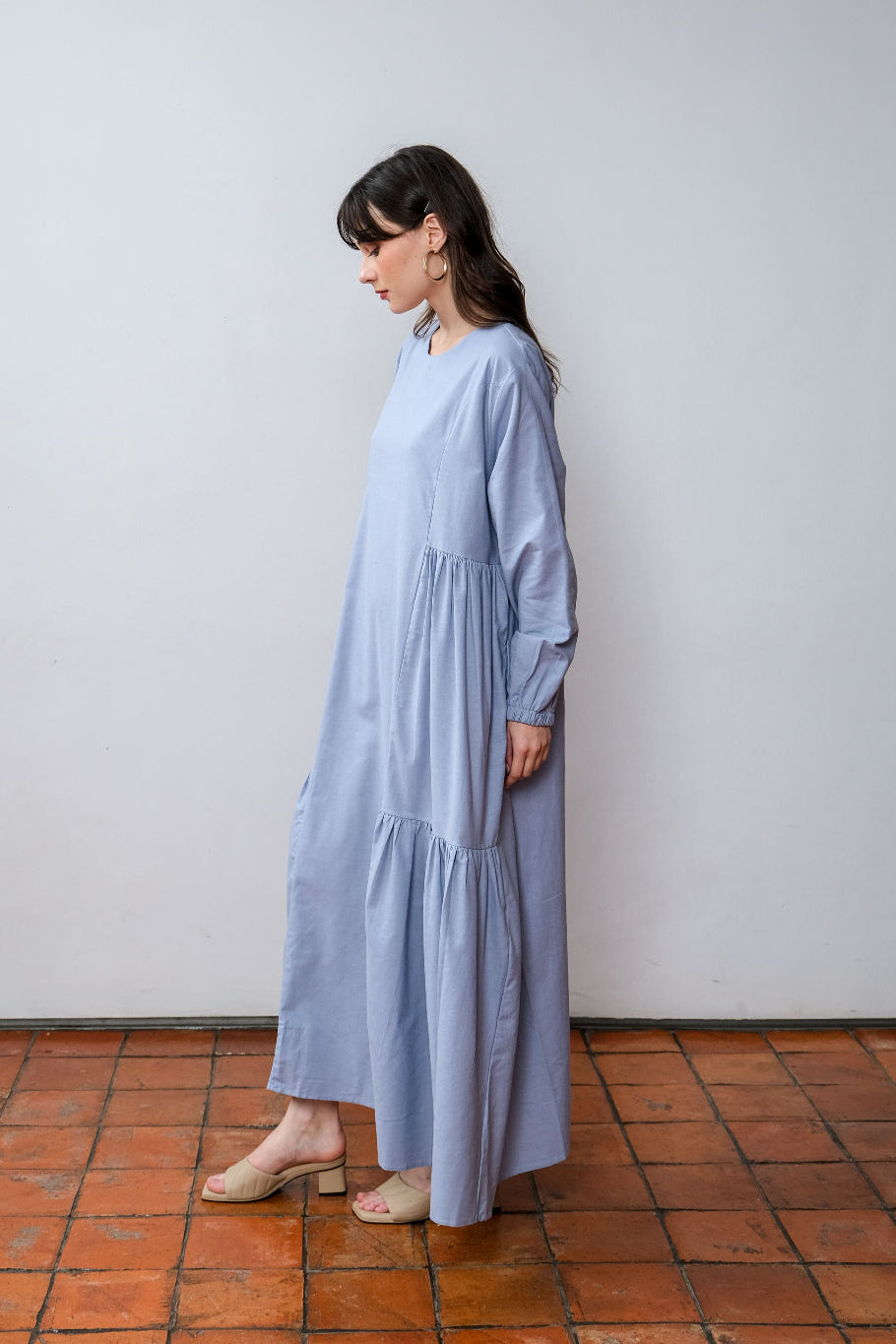 Asiro Afifa Linen Dress Gaun Gamis Panjang Wanita Gamis Session Ramadhan Baju Lebaran 2026 Kaftan Bukber Terbaru Abaya Polos