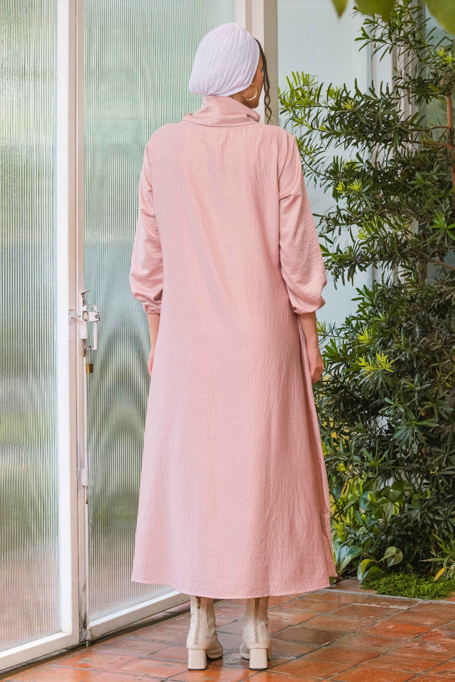 Asiro Quella Cotton Flowy Dress Gamis Session Ramadhan Baju Lebaran 2026 Gamis Panjang Wanita Gamis Polos Gamis Kaftan Dress Wanita Pakaian Muslim Baju Bukber Gamis Terbaru
