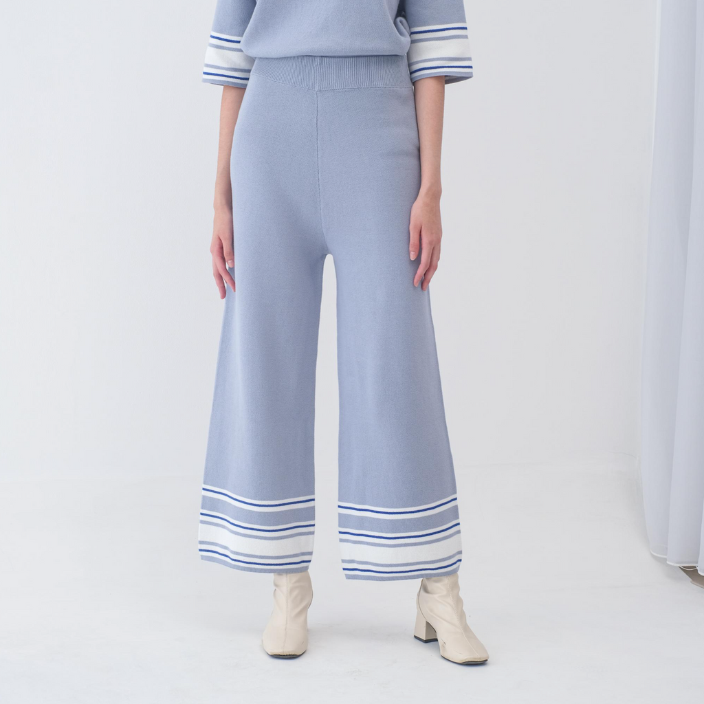 Asiro Helma Knitted Blouse Jemy Knitted Pants Sets Wanita